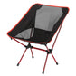 Vue latérale d'une chaise de camping compacte et légère
