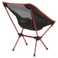 Chaise de camping dépliée montrant son assise confortable