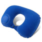 Coussin gonflable bleu, idéal pour soutien cervical