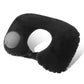 Coussin de voyage noir, compact et gonflable