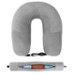 Coussin de voyage gris, vue de face, tissu polyester