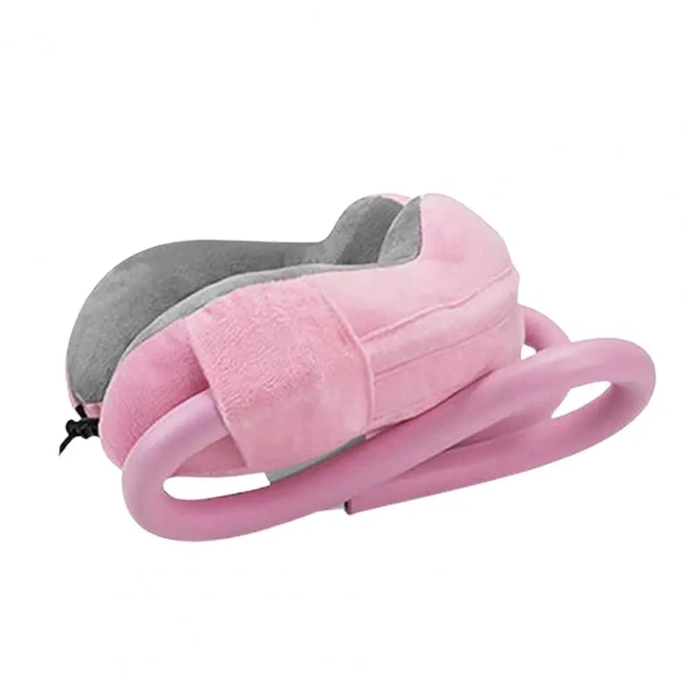 Coussin de voyage en coton avec support plastique