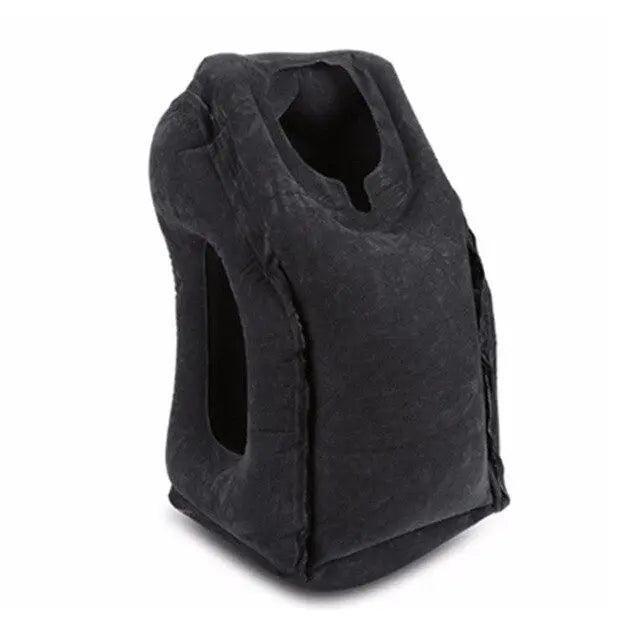 Oreiller noir pour voyage, support de tête