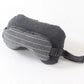 Oreiller de voyage gris foncé avec masque, en coton doux