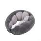 Coussin de voyage gris en mousse mémoire velours doux