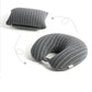 Coussin de voyage pliable anthracite sur fond blanc