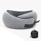 Coussin de voyage gris en mémoire de forme, vue de face