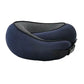 Coussin de voyage bleu marine, vue d'ensemble avec fermeture éclair