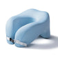 Oreiller de voyage bleu ergonomique pour soutien cervical