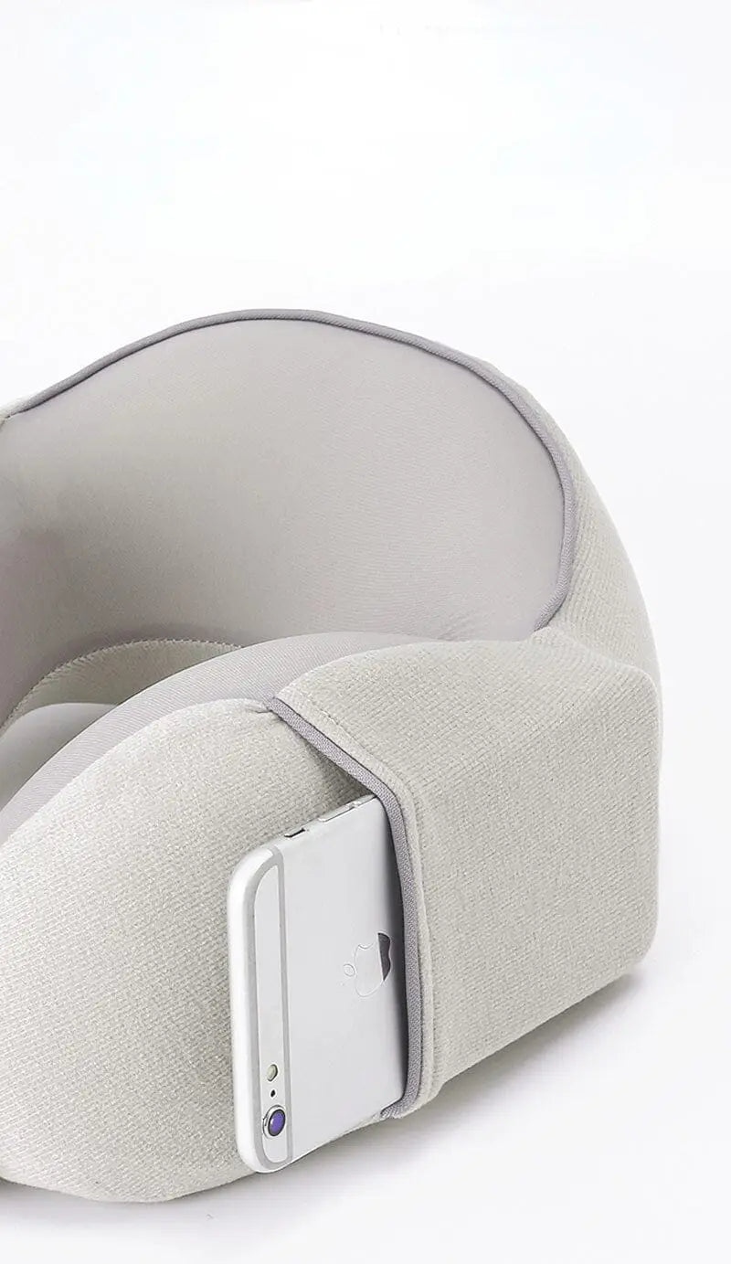 Coussin de voyage en U, mousse mémoire, vue de face