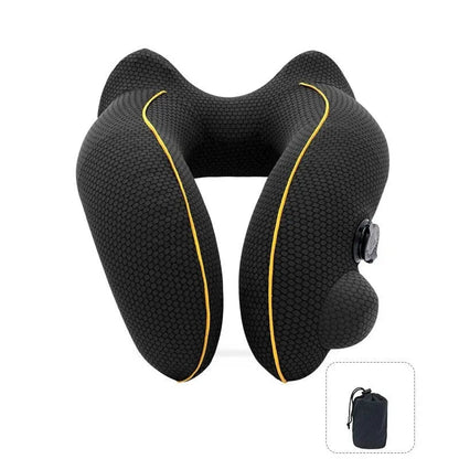 Coussin noir gonflable en position de repos
