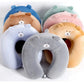 Vue rapprochée du coussin ours, matière coton et polyester