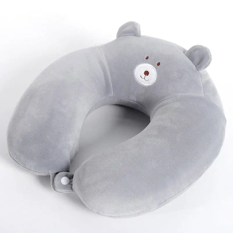 Coussin gris ours, lavable en machine, pour enfants et adultes
