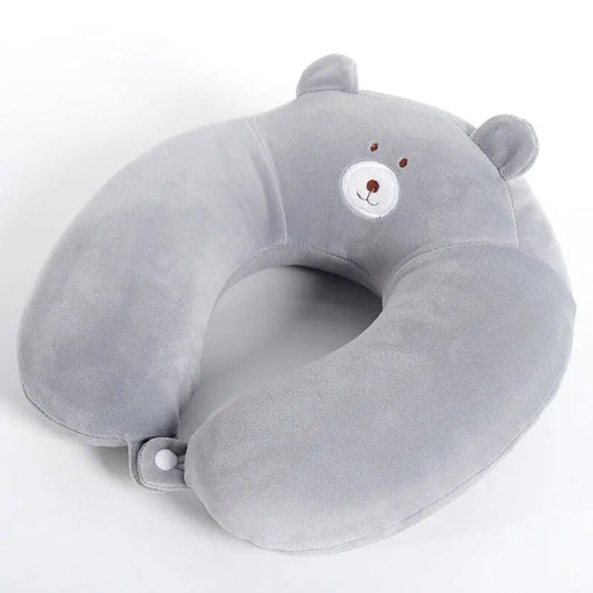 Coussin gris ours, lavable en machine, pour enfants et adultes