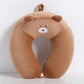 Coussin de voyage ours marron, parfait pour le confort en déplacement