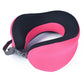 Coussin de voyage rose, design ergonomique pour la nuque
