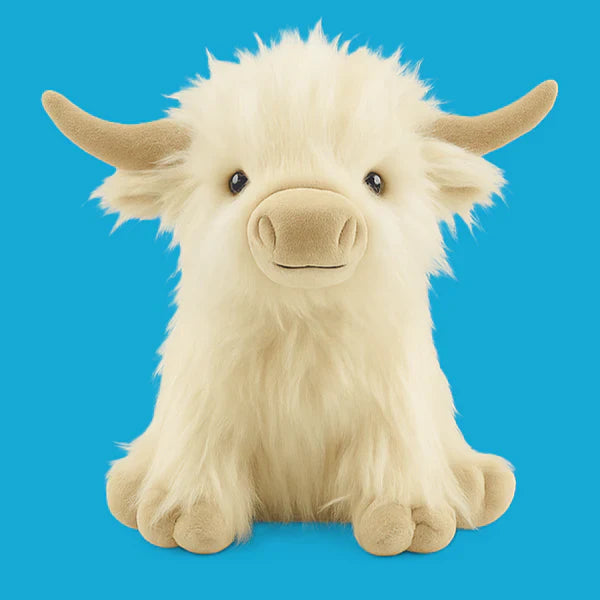 Peluche vache Highlands avec pelage doux et moelleux