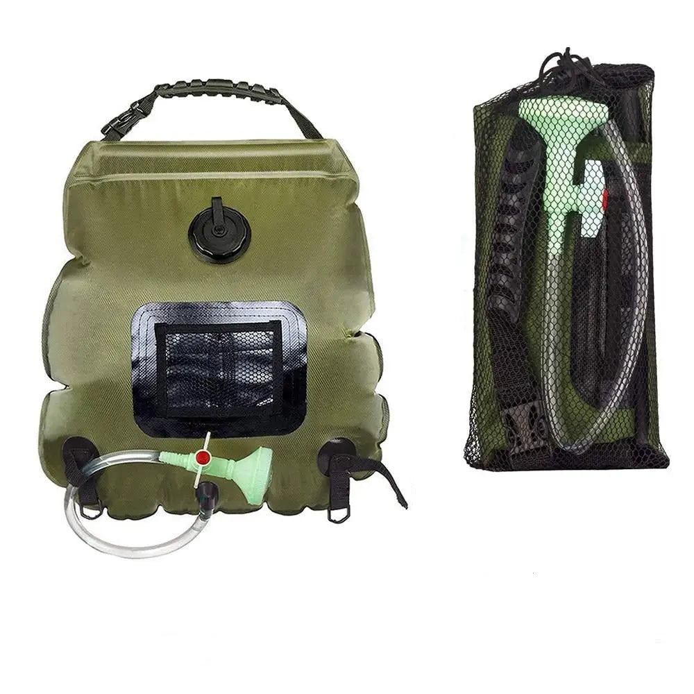 Sac de douche solaire suspendu avec sangle, capacité 20 litres