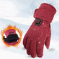 Gants chauffants noirs avec réglage de chaleur visible