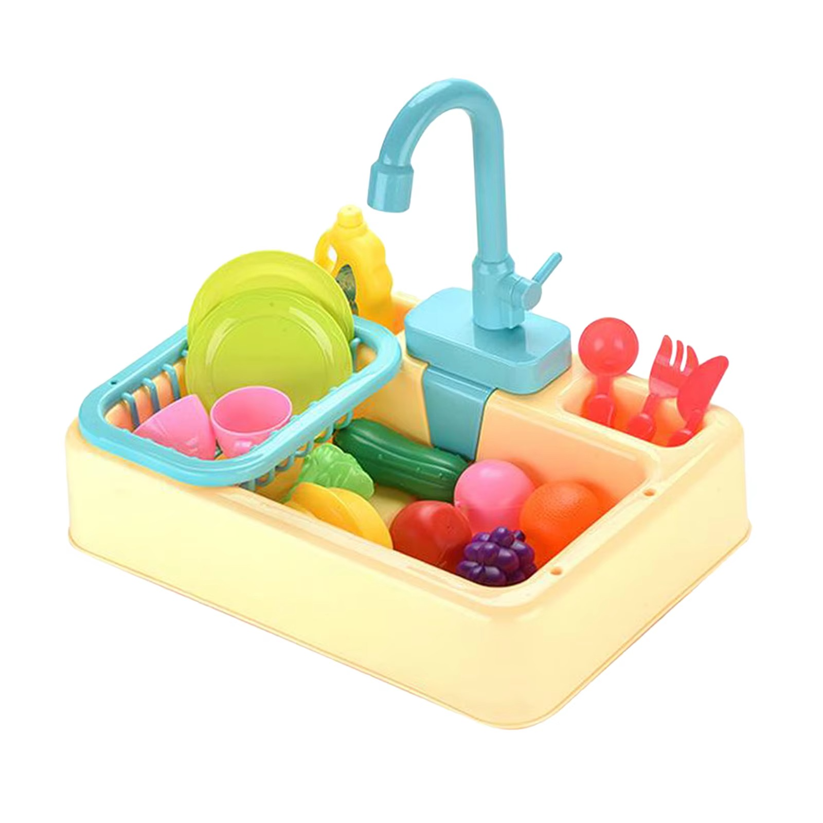Vaisselle en plastique durable pour activités de cuisine enfantine