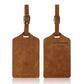 Étiquette marron avec motif avion, attache robuste