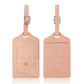 Étiquette rose avec motif avion, design tendance