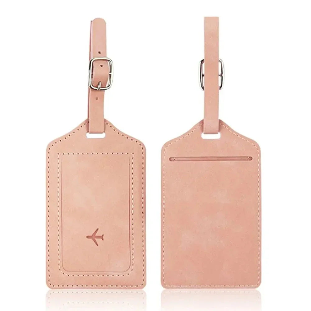 Étiquette rose avec motif avion, design tendance