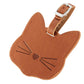 Étiquette bagage chat mignon en polyuréthane, vue de face