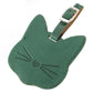 Étiquette bagage chat vert, design ludique et pratique