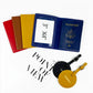 Accessoires de voyage rouges personnalisables pour bagages et passeport