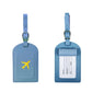 Étiquette bleue pour identification de bagage