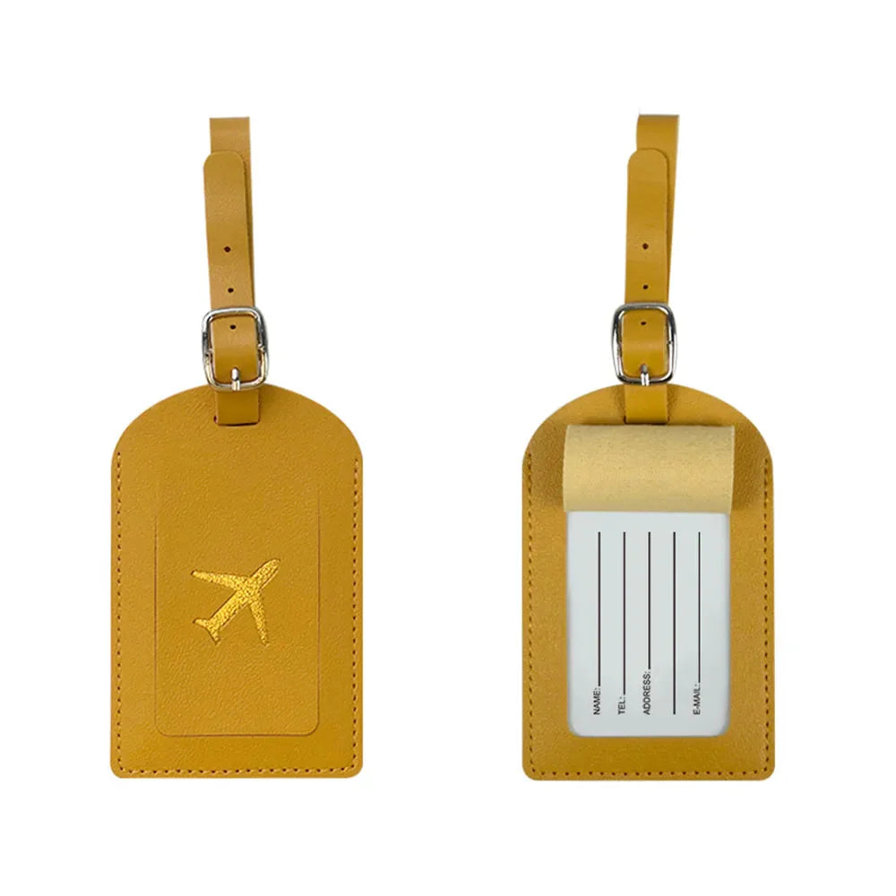 Étiquette jaune personnalisée pour valise