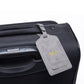 Étiquette de bagage en PU avec motif avion, vue de face