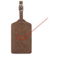 Étiquette marron en PU, motif avion, pour sac de voyage