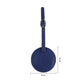 Étiquette bagage ronde bleu marine, personnalisation dorée