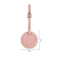 Étiquette bagage rose avec gravure dorée élégante