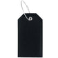 Étiquette de valise bleue attachée à une poignée