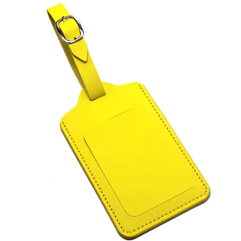 Étiquette de bagage jaune clair pour une identification rapide