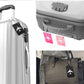 Vue rapprochée d'une étiquette de valise robuste