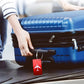 Étiquette de bagage en aluminium vue de face