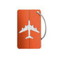 Étiquette orange en aluminium pour valise