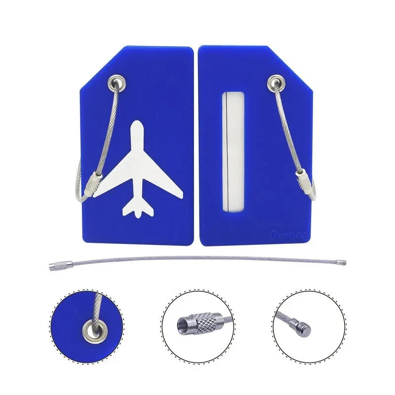 Lot d'étiquettes de bagages, couleurs variées
