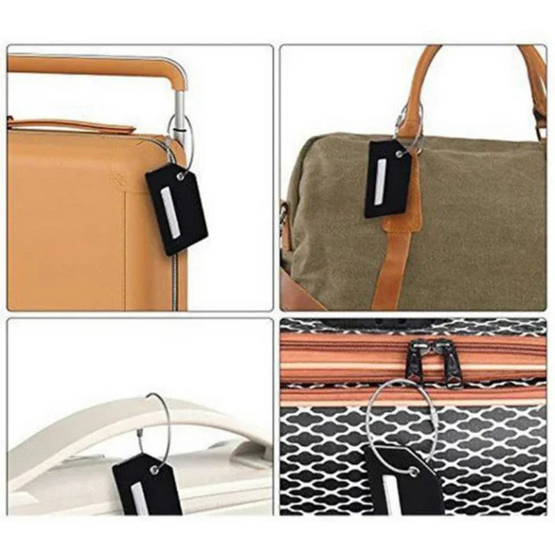 Collection d'étiquettes de bagages en silicone flexible
