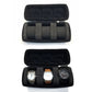 Étui à montres ouvert montrant trois emplacements vides