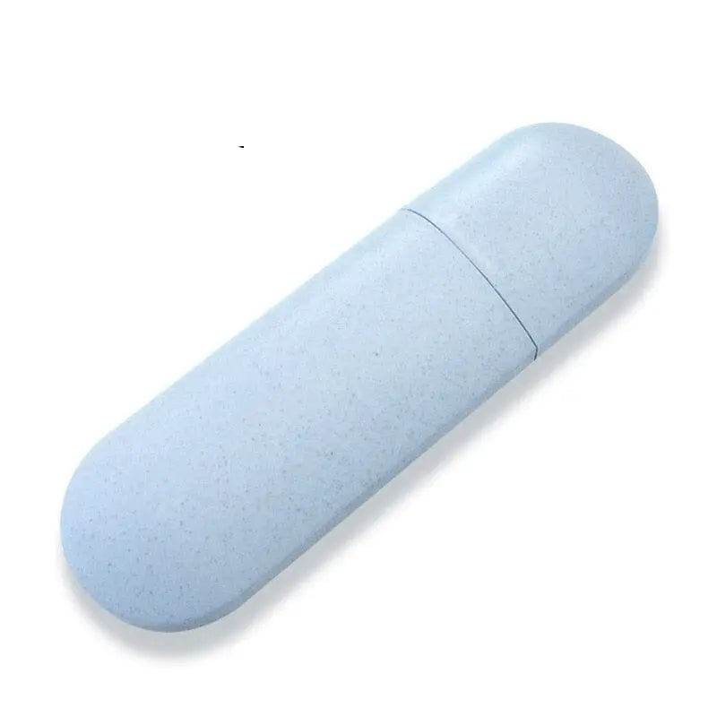 Étui bleu en plastique, idéal pour le voyage