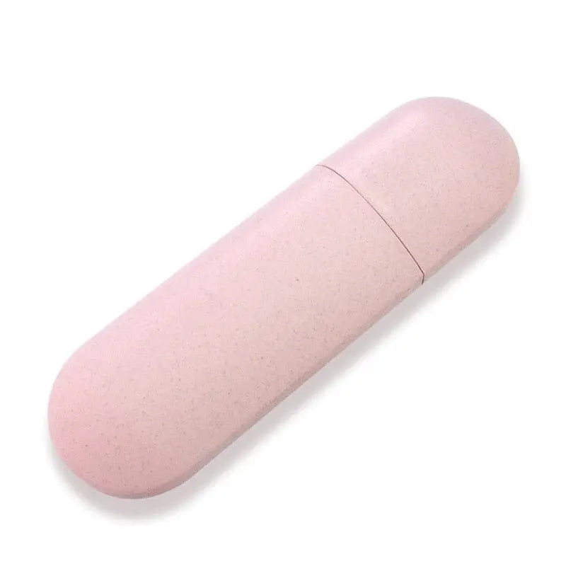 Étui rose pour brosse à dents, pratique et spacieux