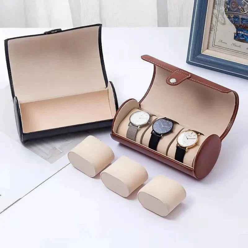 Intérieur doux d'un étui de voyage pour montres