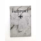 Étui passeport marbre gris, design élégant