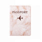 Étui passeport marbre marron, texture raffinée