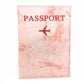 Étui passeport marbre orange, touche moderne